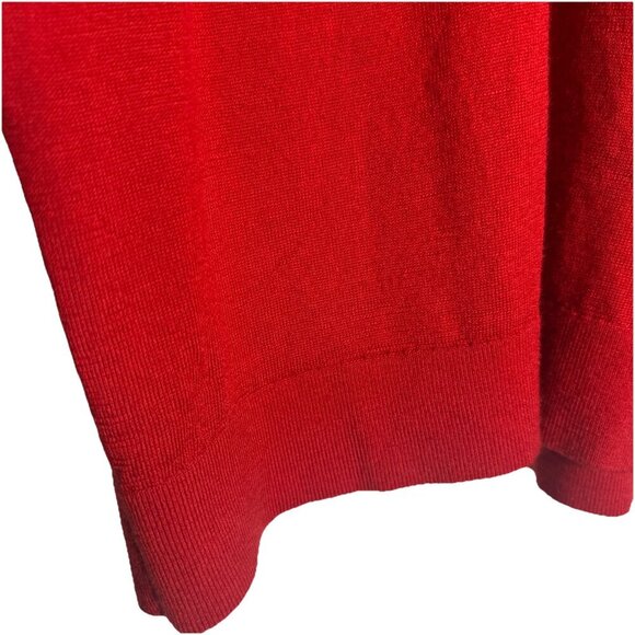 Banana Republic Womens 100% Merino Wool Medium Petite Sweater Ruffle Long Sleeve - Picture 7 of 11